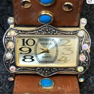 Vintage - Vernier - Western Style -Analog Watch -Silver Tone - Not Tested